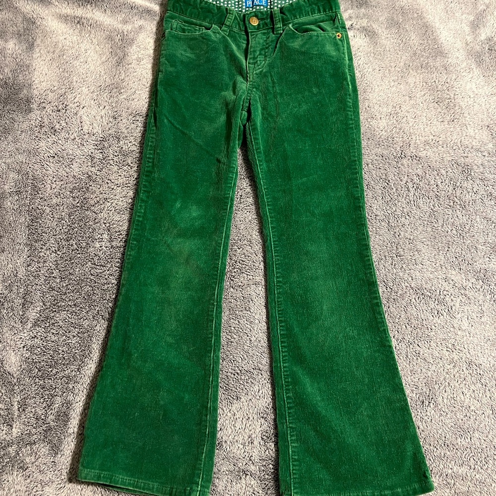 Green corduroy pants